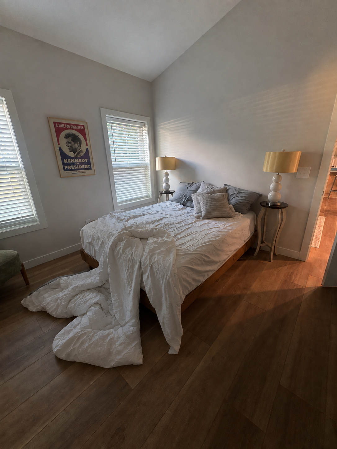 Airbnb Bedroom Turnover — before cleaning