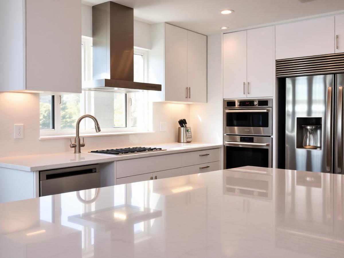 Spotless kitchen after a deep clean